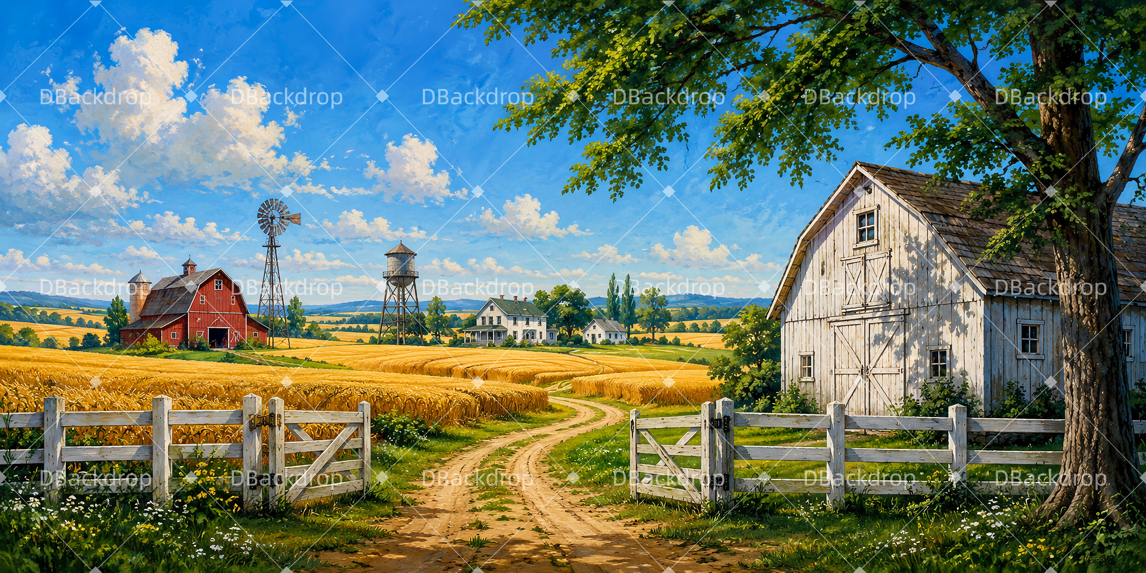 Theater Bühnenhintergrund Golden Harvest Farm Bühnenhintergrund LXX65-T18