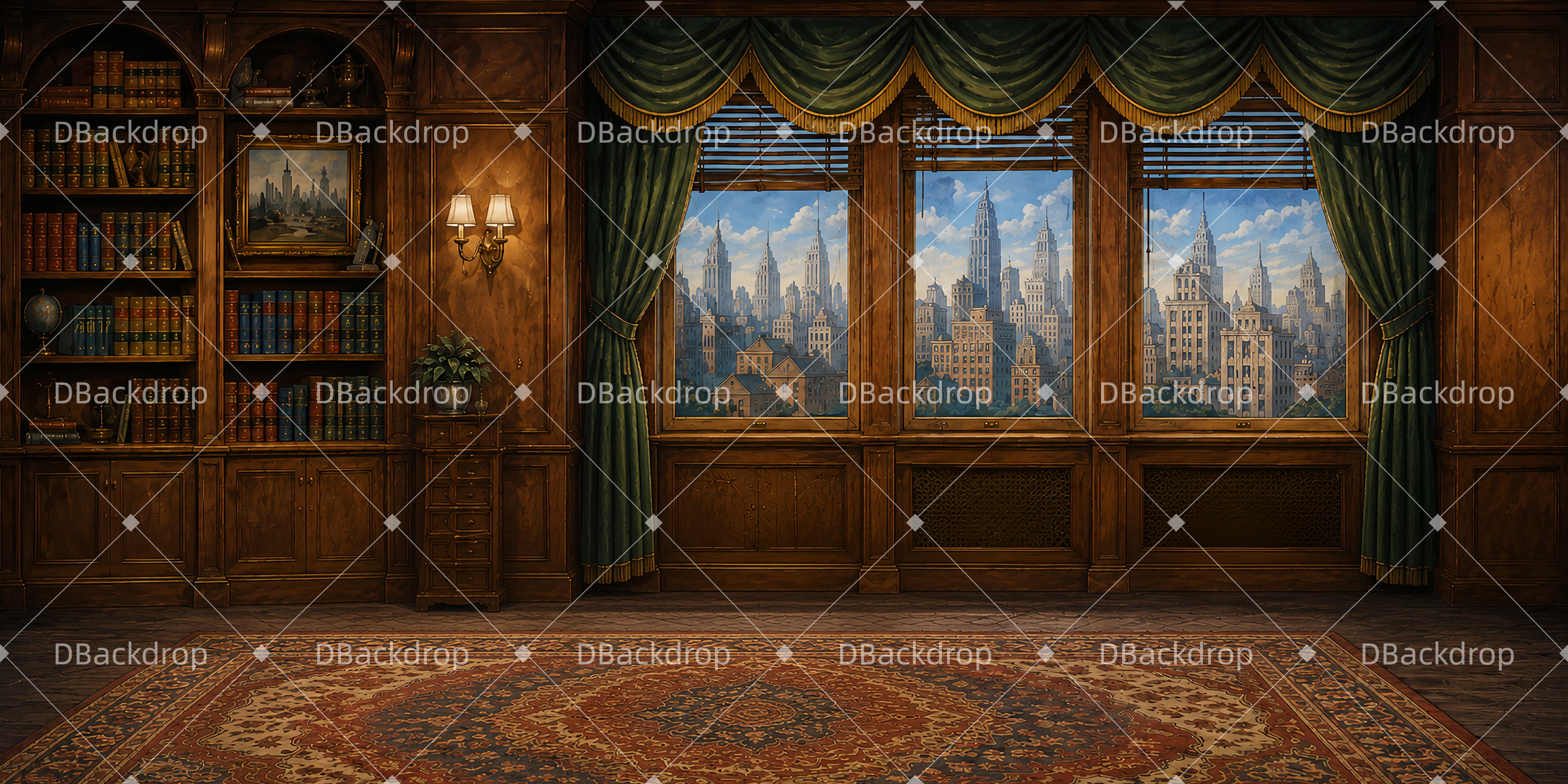 Professionelle Bühnenkulisse Vintage Bürotür Theater Hintergrund LXX65-T32