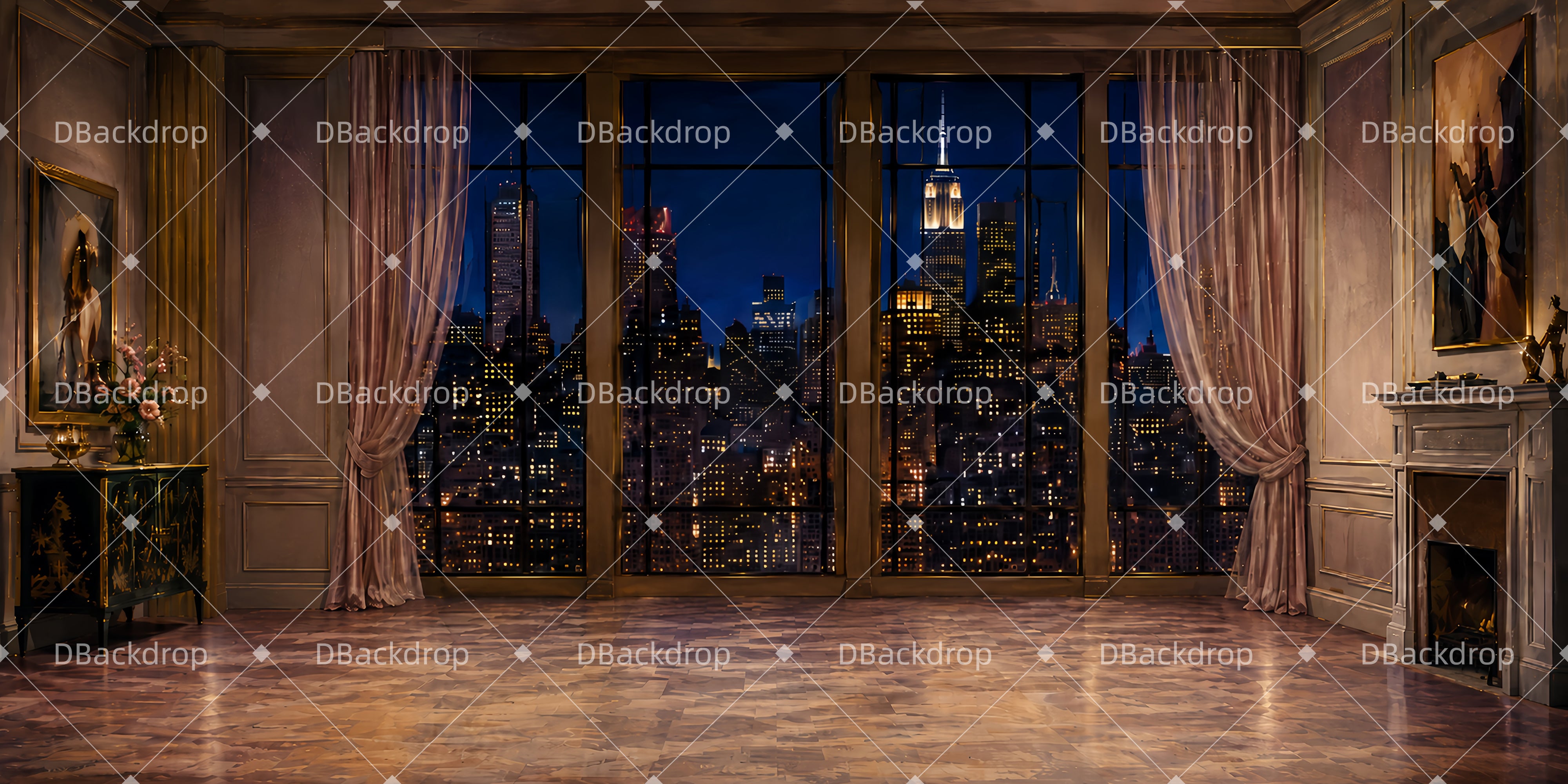 Luxuriöse Skyline Suite Theater Bühnenhintergrund LXX65-T37