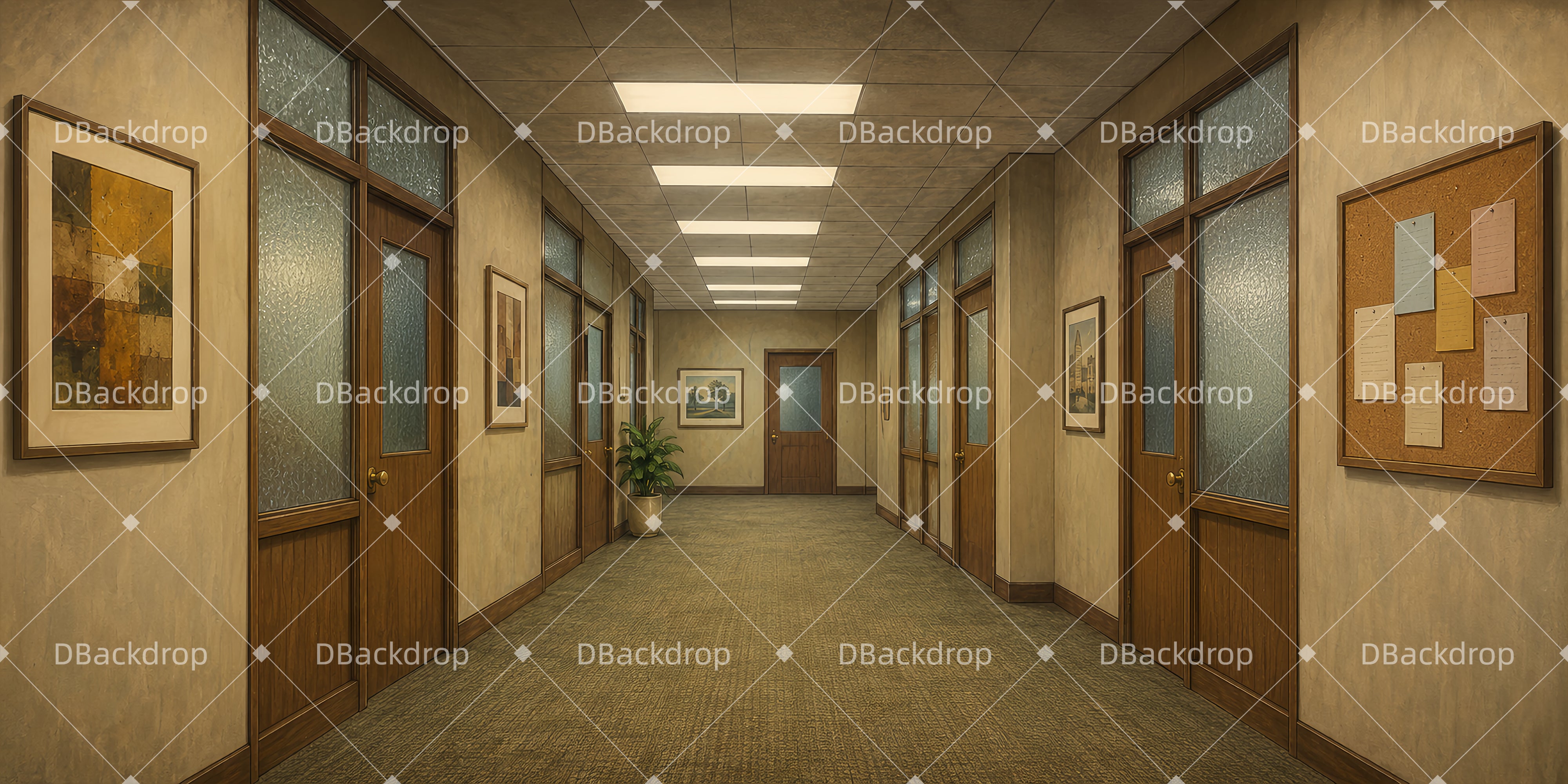 Bühnenhintergrund Unternehmensflur Kulisse für Aufführungen LXX66-T27