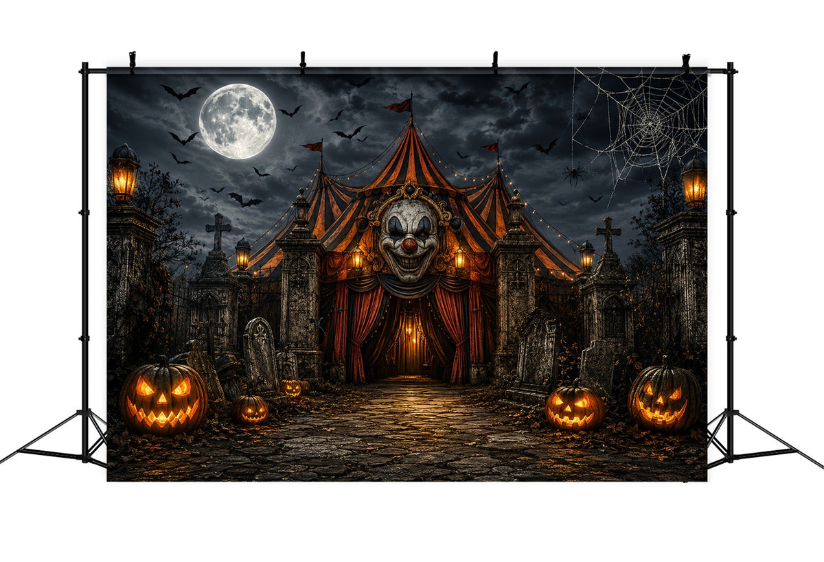 Halloween-Karnevalskulisse Unheimlicher Clown Friedhofszirkus Diy-Halloweenkulisse LXX67-199