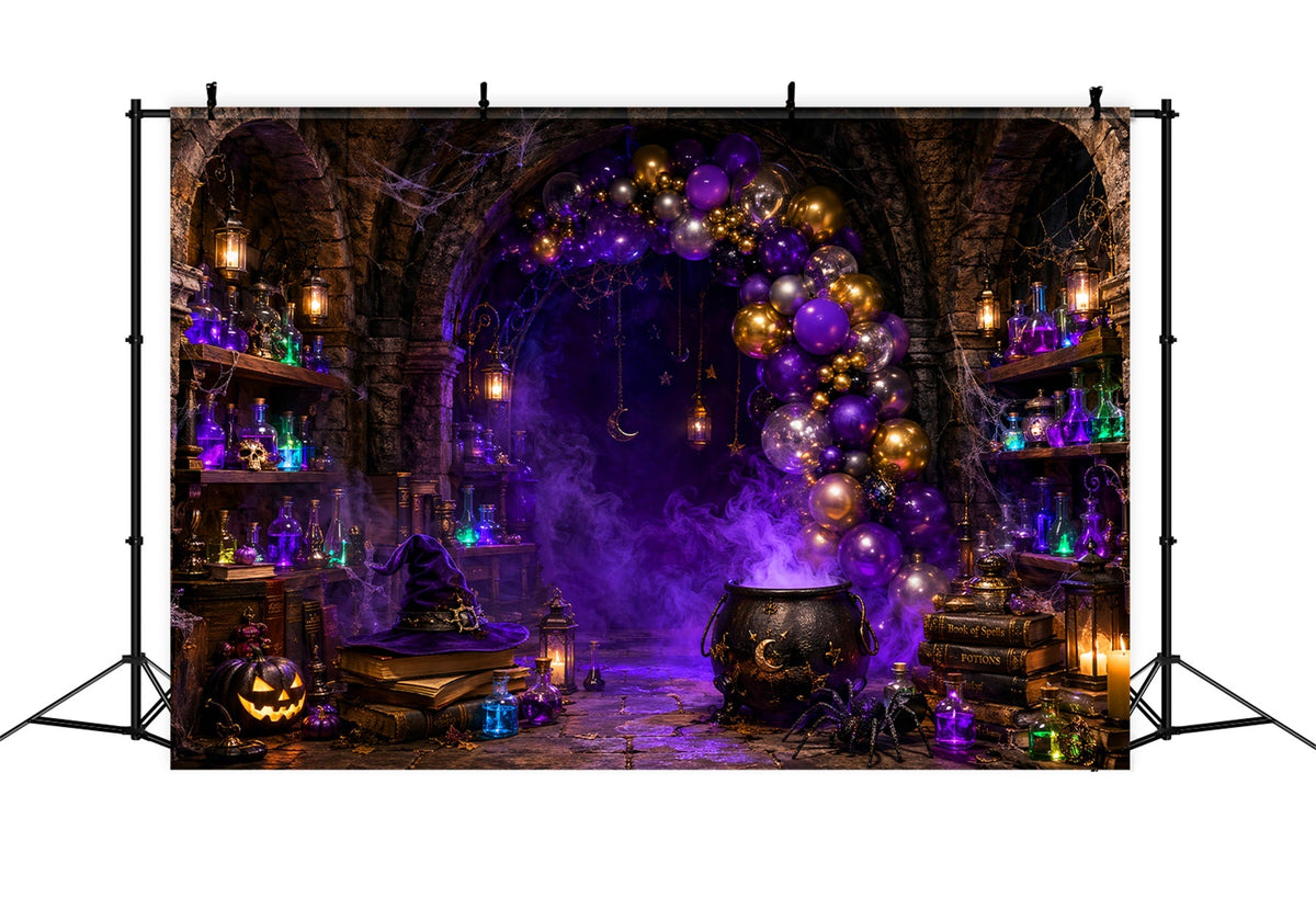 Halloween-HintergrundideenDiy-Hexenlabor In Lila Lila Halloween-Hintergrund LXX67-49