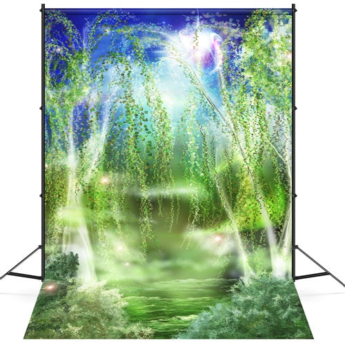 Fantasy Style Wunderland Wald Wolken Hintergrund M1-65