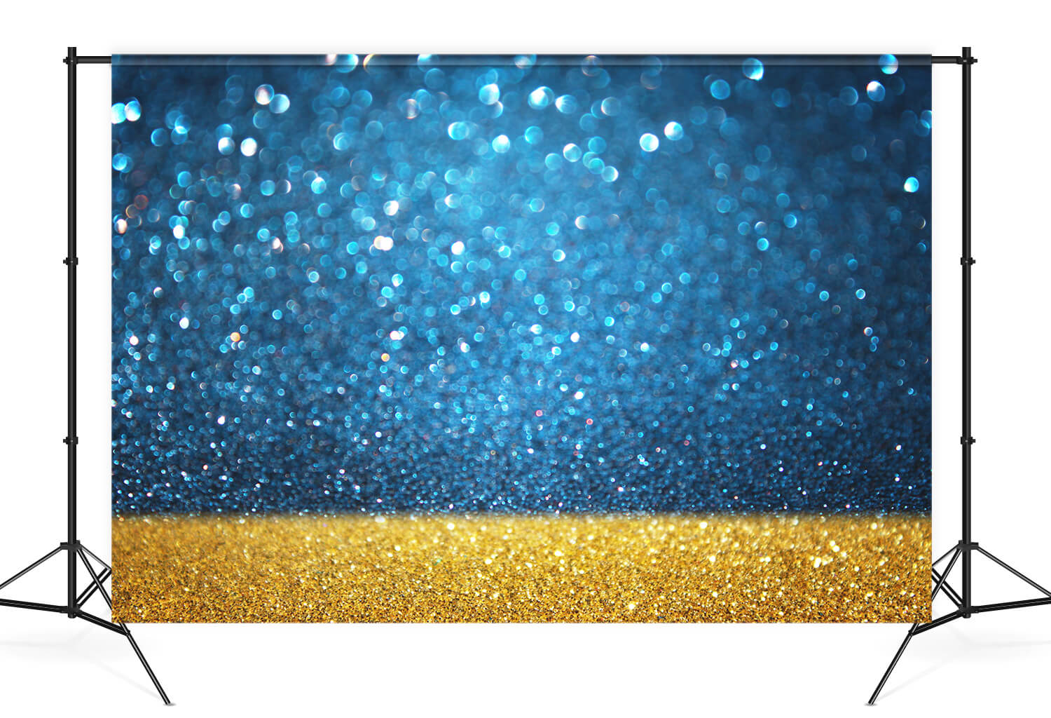 Blau und Gold Glitter Bokeh Fotografie Hintergrund M10-40