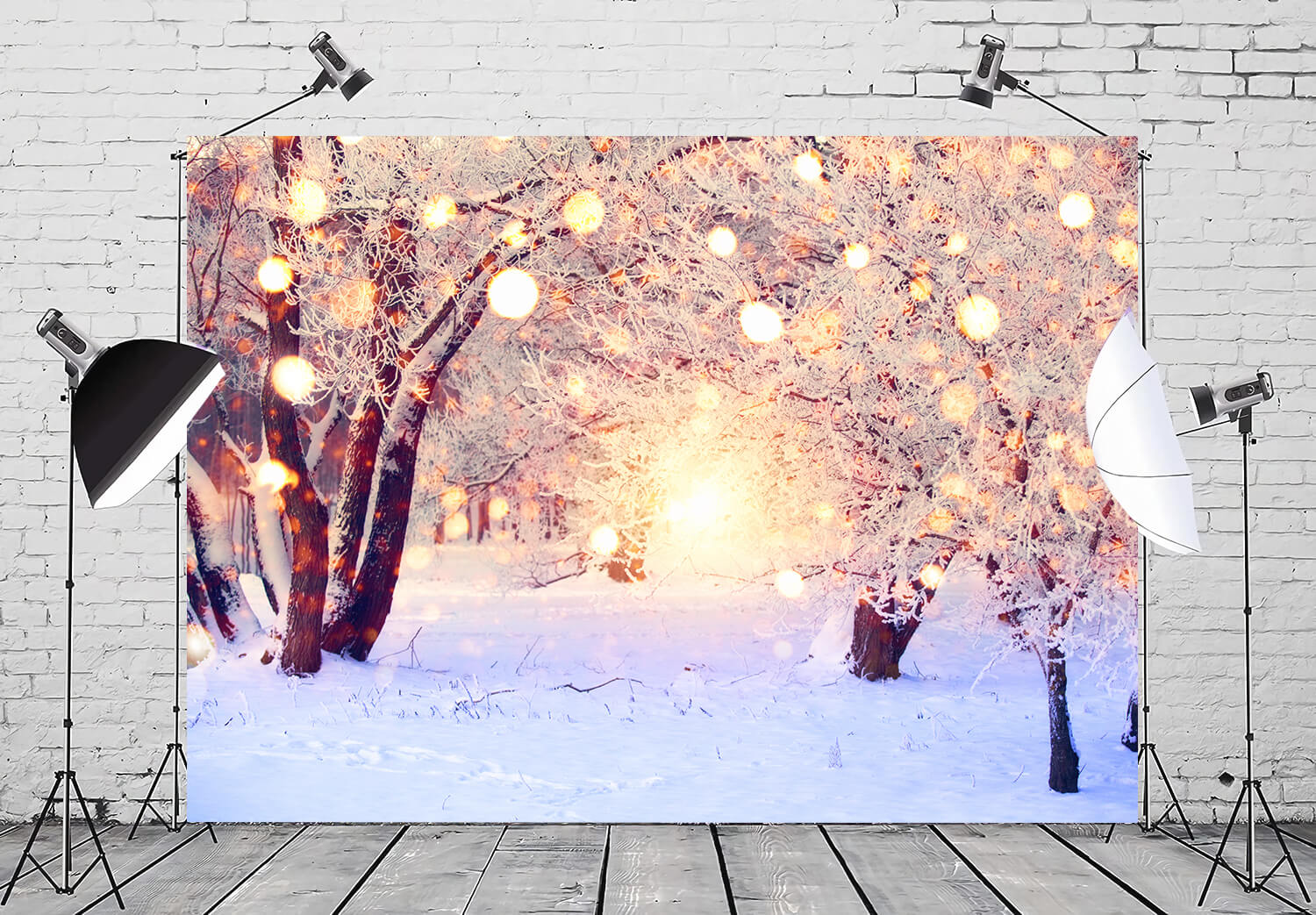 Winter Schnee Glitter Lichter Fotografie Hintergrund M10-71