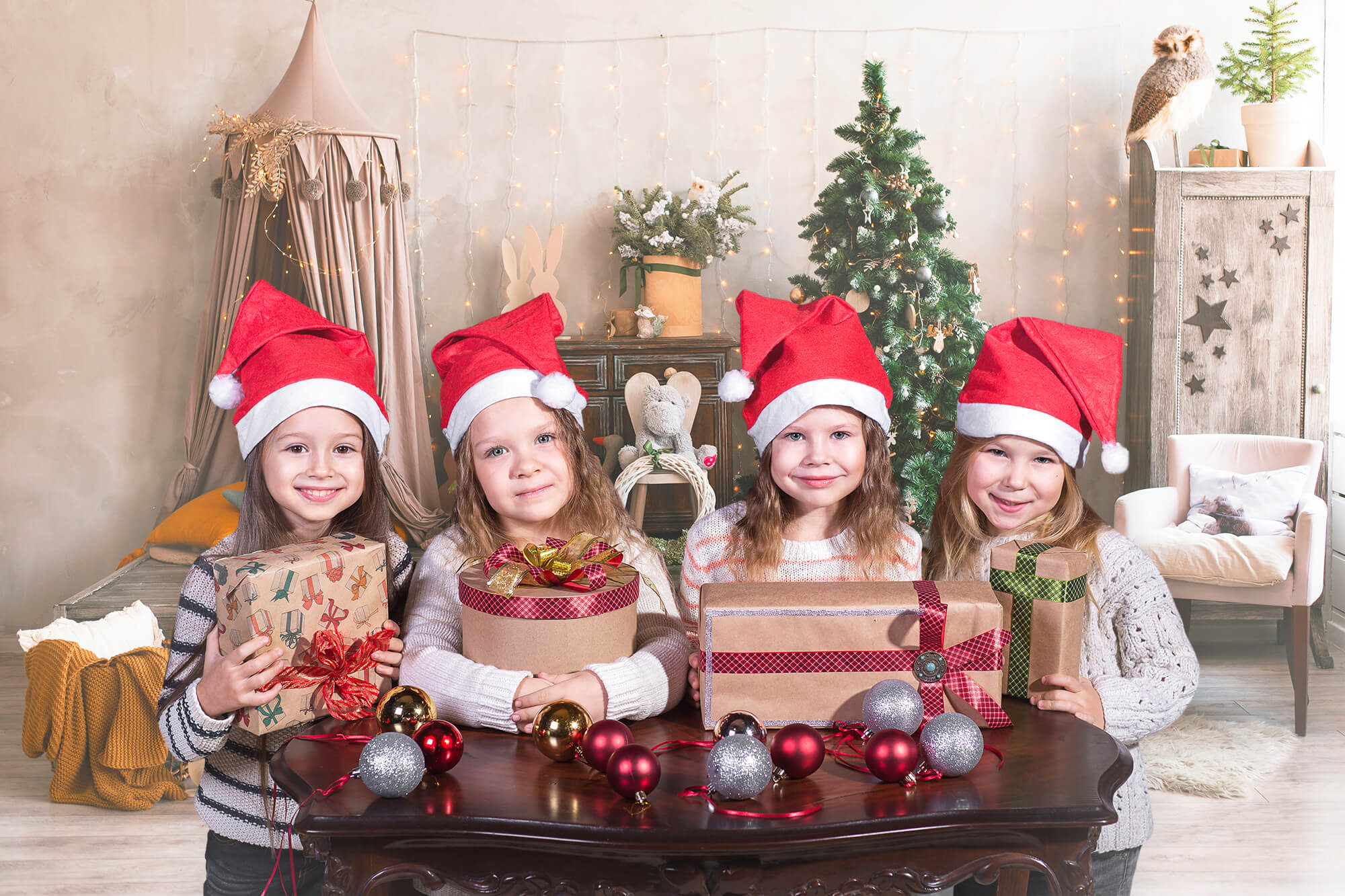 Weihnachten Thematisch Schlafzimmer Fotografie Hintergrund M10-81