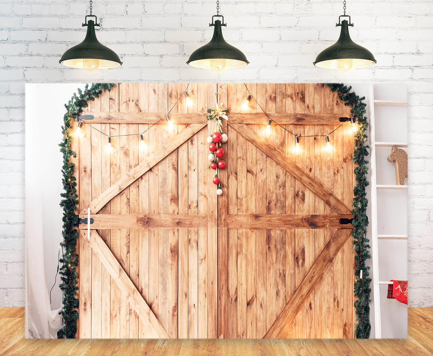 Weihnachten Schlafzimmer Holz Kopfteil Hintergrund M11-32