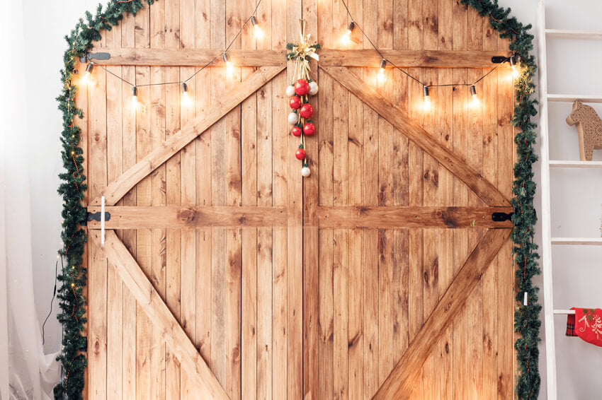 Weihnachten Schlafzimmer Holz Kopfteil Hintergrund M11-32