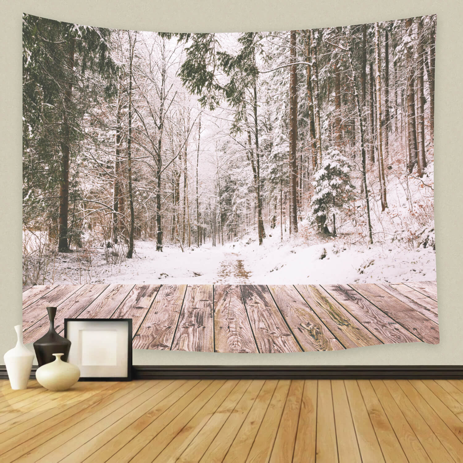 Winter-Schnee-Wald-Landschaft-Holz-Kulisse M11-73