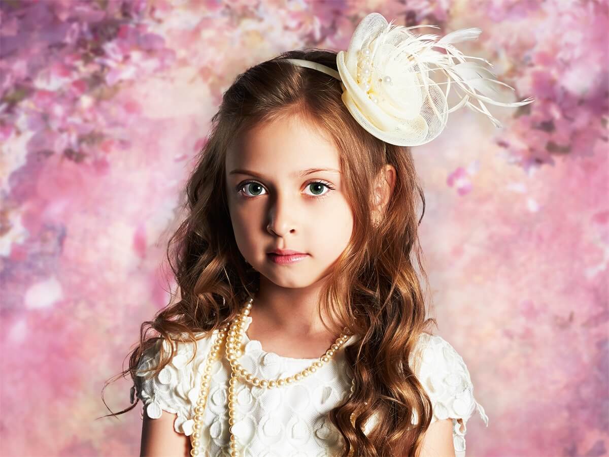 Ölgemälde Dreamy Pink Flower Tree Petals Falling Backdrop M12-33