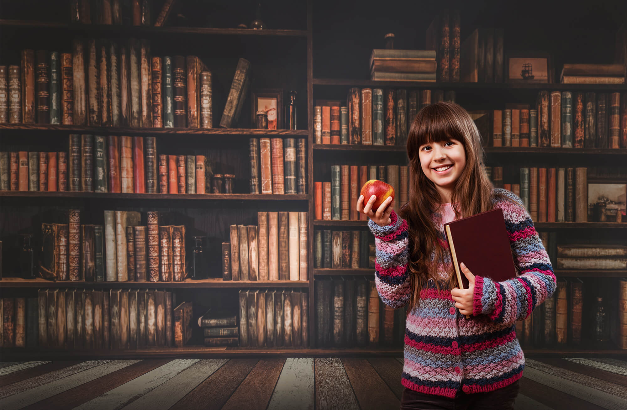 Verschwommenes Bücherregal Zurück zur Schule Hintergrund M5-107