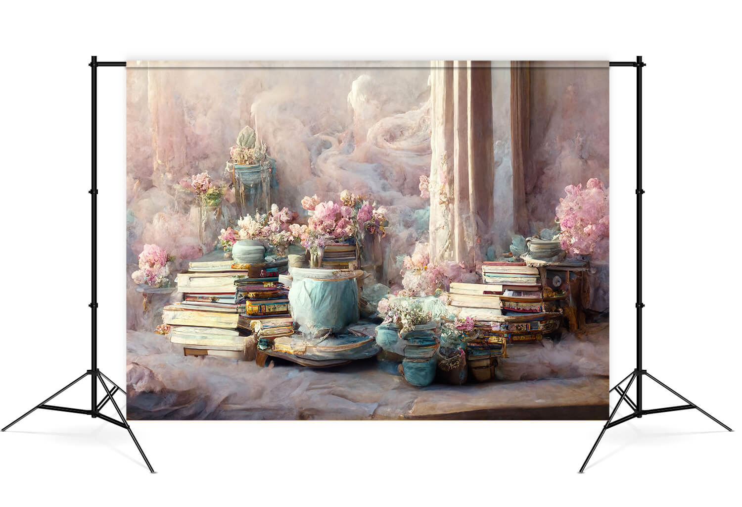 Vintage Gemälde Buch Blume Fine Art Hintergrund M5-156