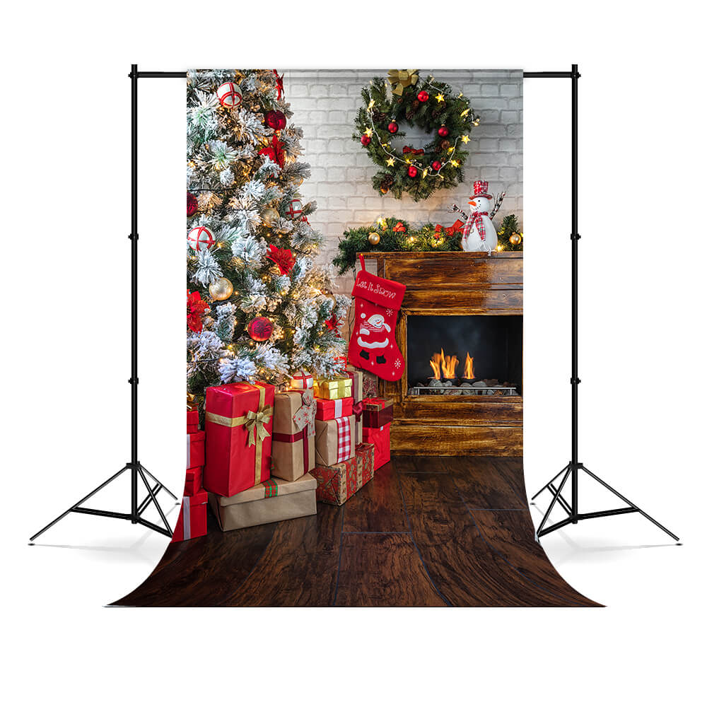 Weihnachtsbaum Geschenkboxen Fotografie Hintergrund M7-03