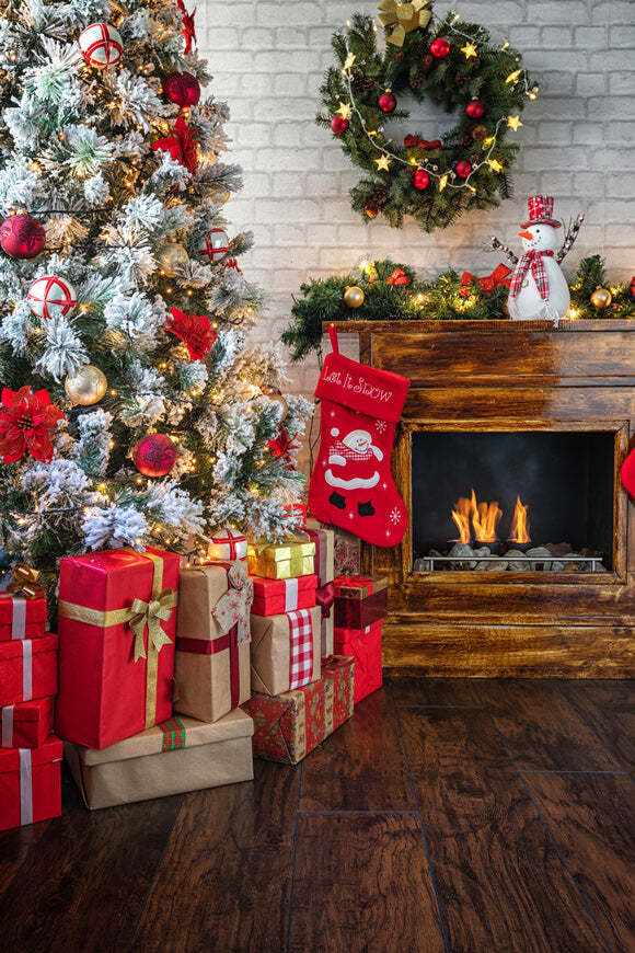 Weihnachtsbaum Geschenkboxen Fotografie Hintergrund M7-03