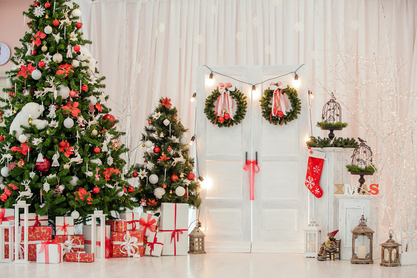 Weihnachten Wohnzimmer Innendekoration Hintergrund M7-35