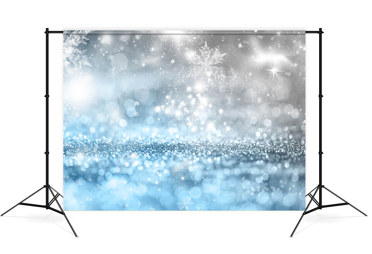 Wintereis Fallender Schneeflocken Fotohintergrund M7-45