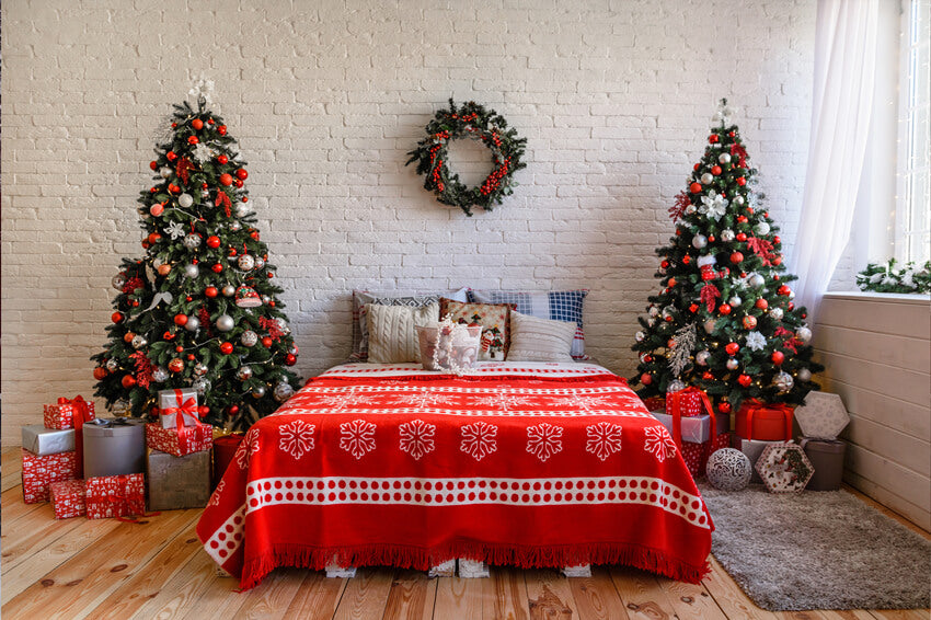 Weihnachten dekoriert Zimmer Interieur Backdrop M8-63