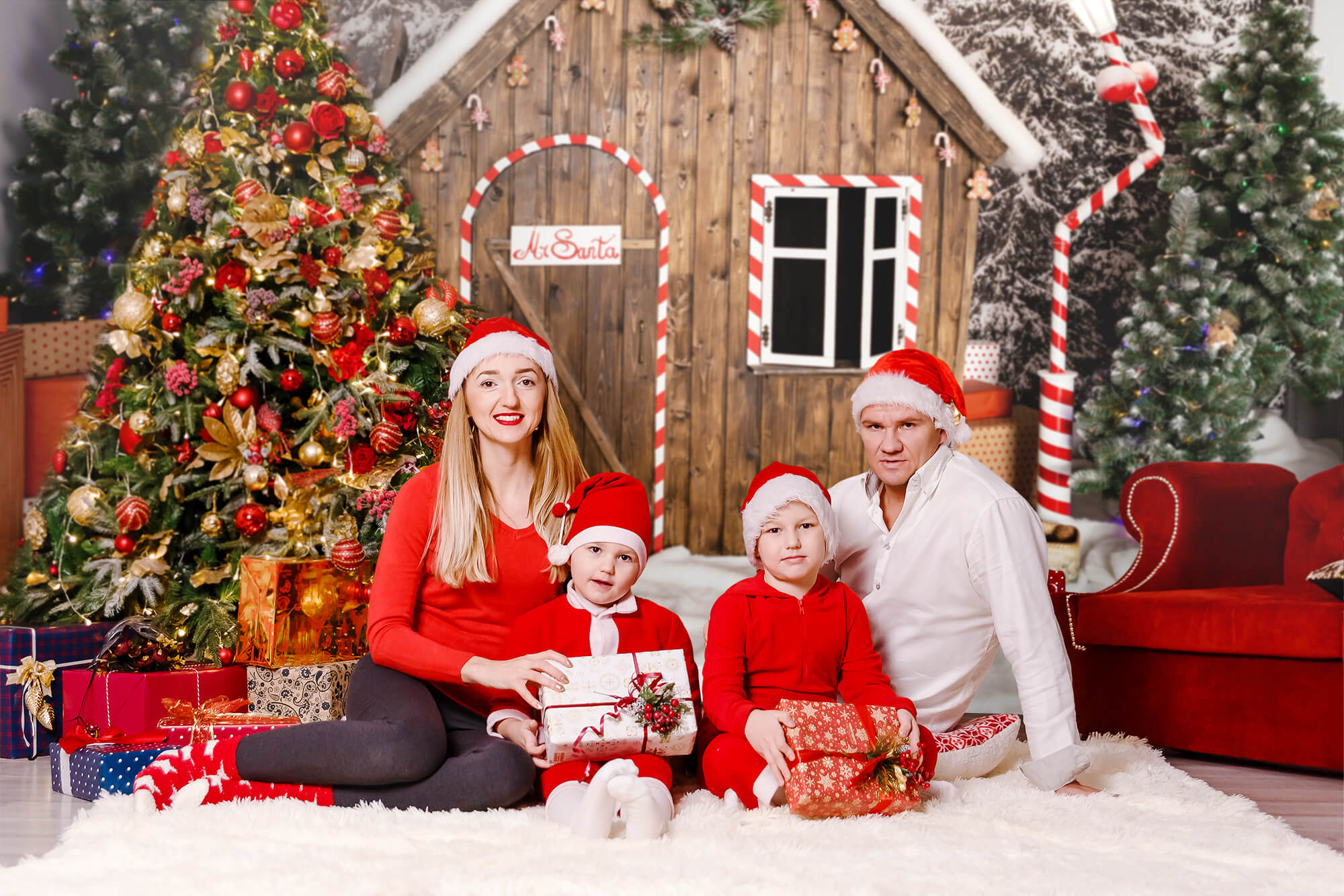 Lebkuchen Holzhaus Weihnachtsdekoration Kulisse M9-11