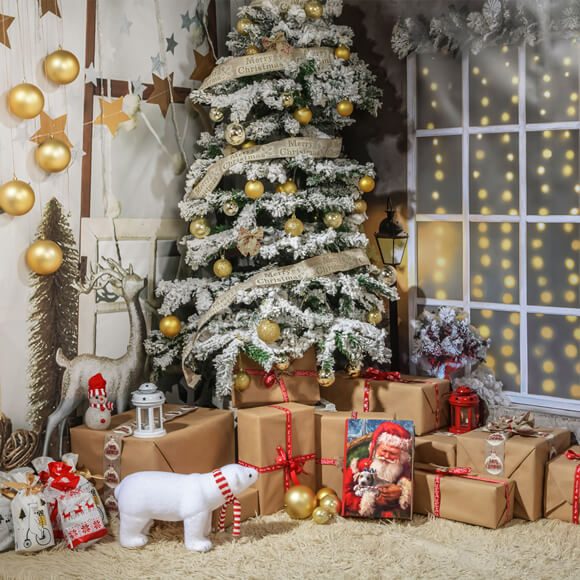 Schöner Weihnachtsbaum Fotostudio-Hintergrund M9-43