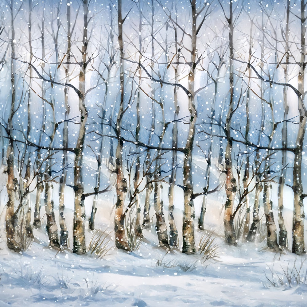 Winterwald-Hintergrund Verschneite Bäume Wunderwald-Hintergrund MRR10-35