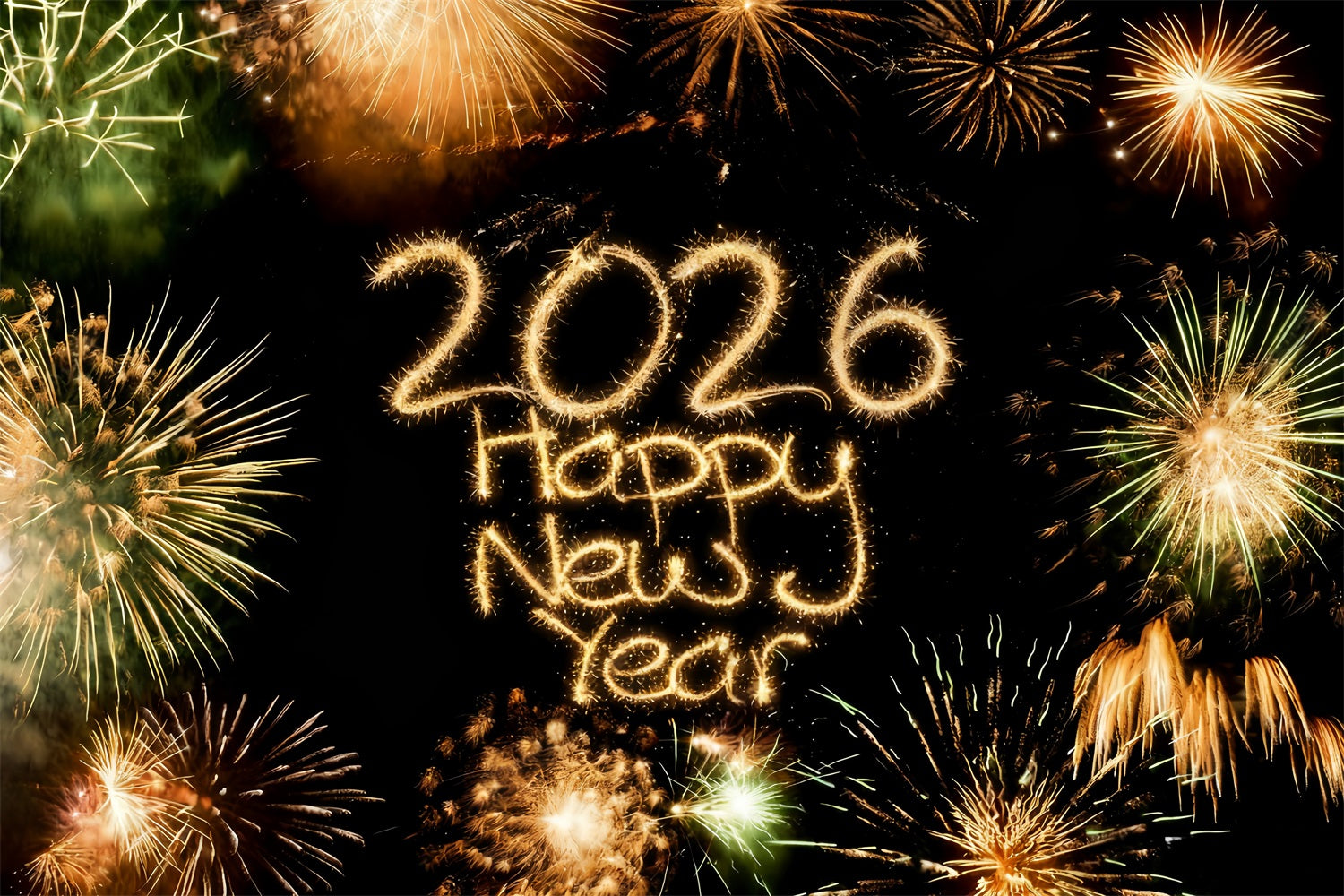 2026 Frohes Neues Jahr Hintergrund Brillantes Feuerwerk Countdown Silvester Hintergrund MRR10-4