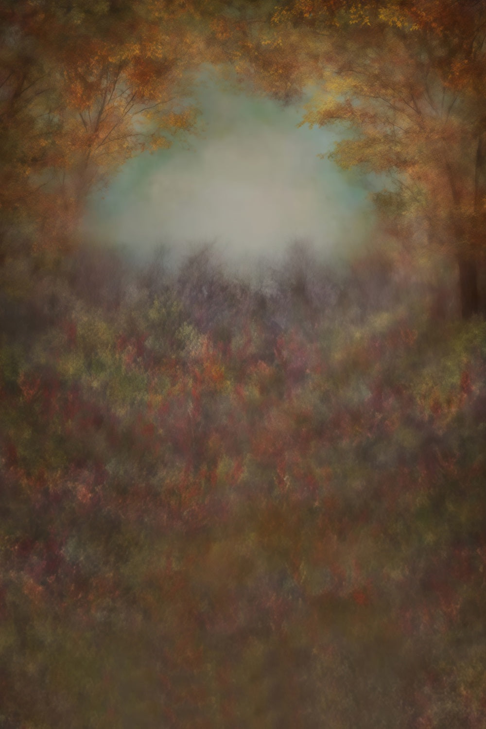 Kunstvolle Hintergründe Herbstblätter Weicher Nebel Künstlerischer Hintergrund MRR10-61