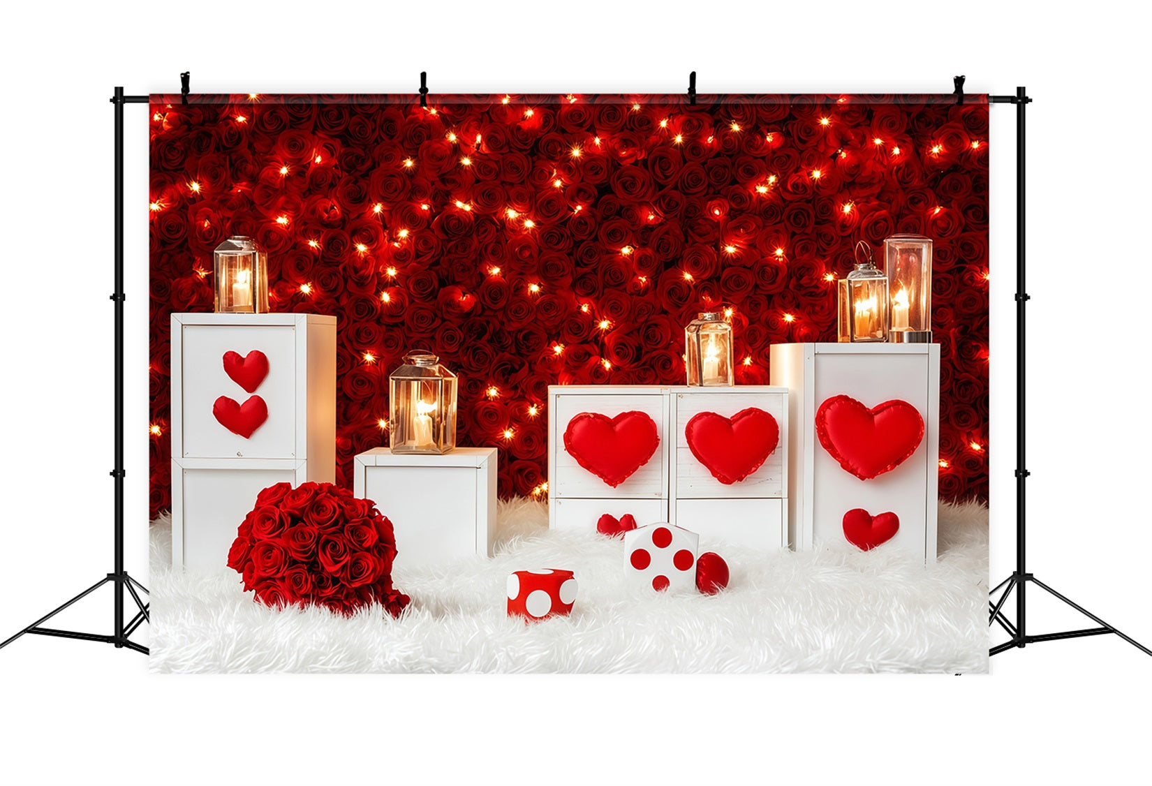 Ideen für Valentinstag-Hintergründe Rote Rosen Kerzenschein Valentinstag-Hintergründe MRR11-104