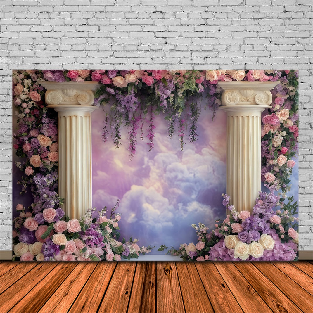 Valentinstag-Fotohintergrund Romantischer Blumenbogen-Valentinstag-Hintergrund MRR11-109