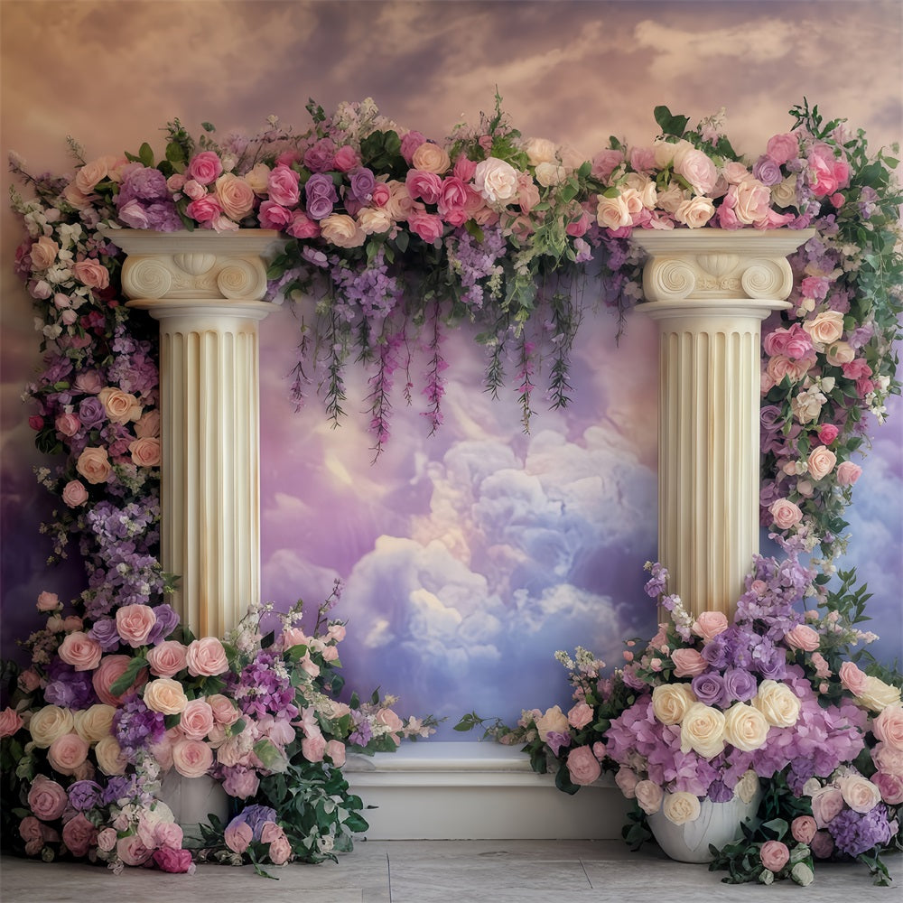 Valentinstag-Fotohintergrund Romantischer Blumenbogen-Valentinstag-Hintergrund MRR11-109