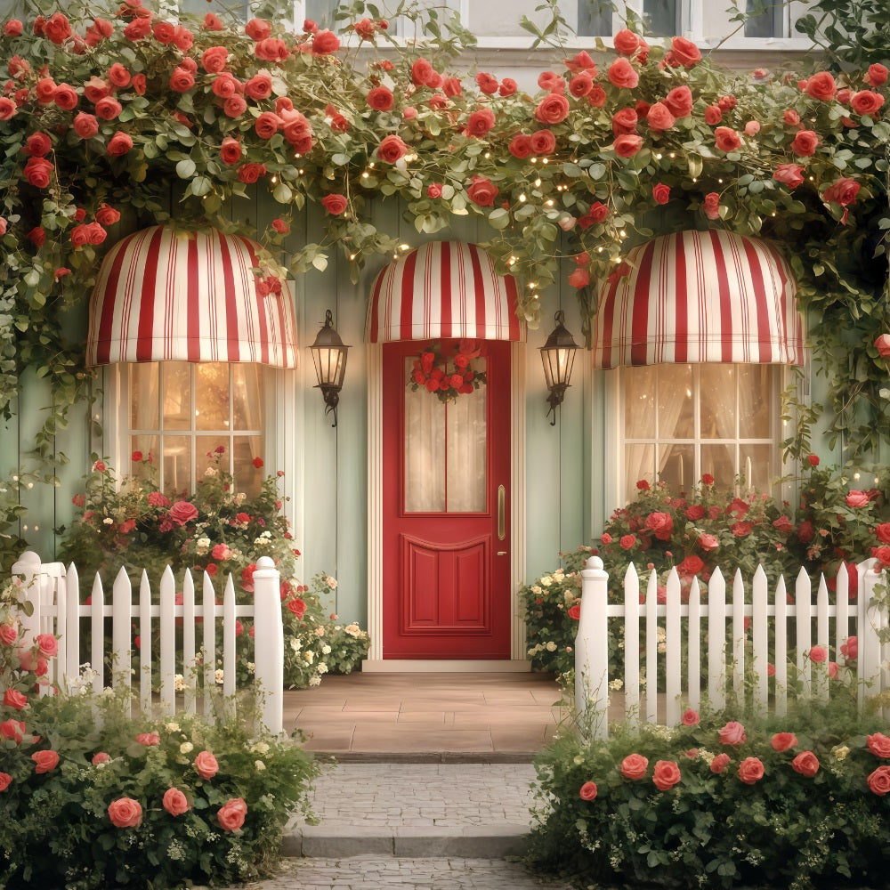 Valentinstag-Fotohintergründe Blumengartenhaus Valentinstag-Hintergrund MRR11-116