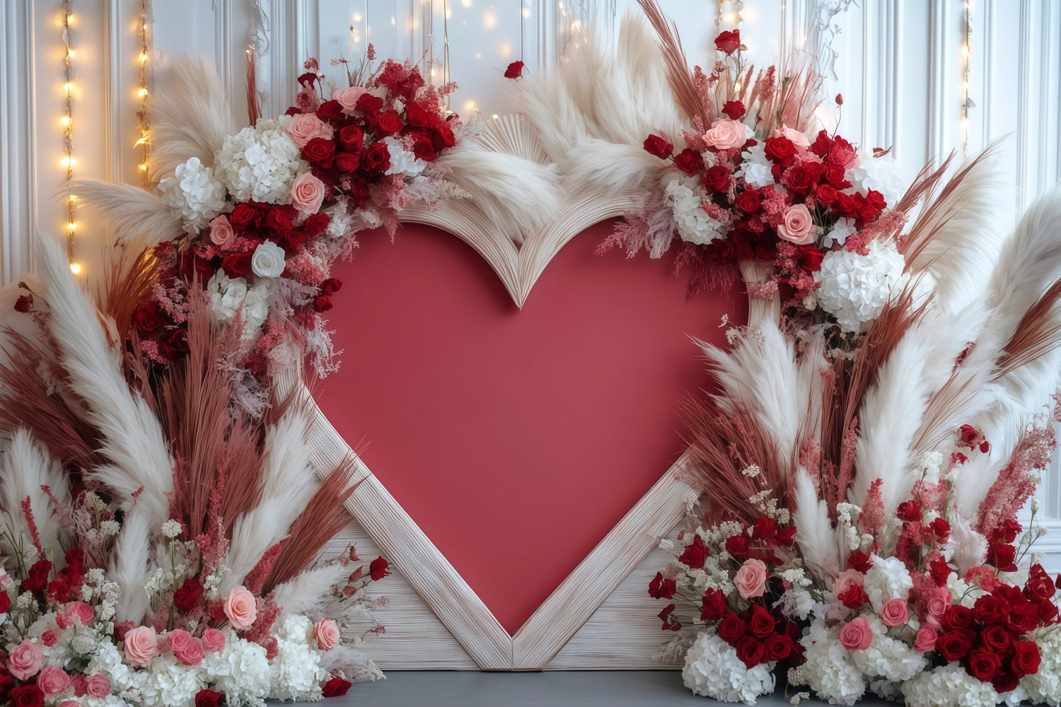 Valentinstag-Hintergrund Boho Love Heart Valentinstag-Hintergrund MRR11-118
