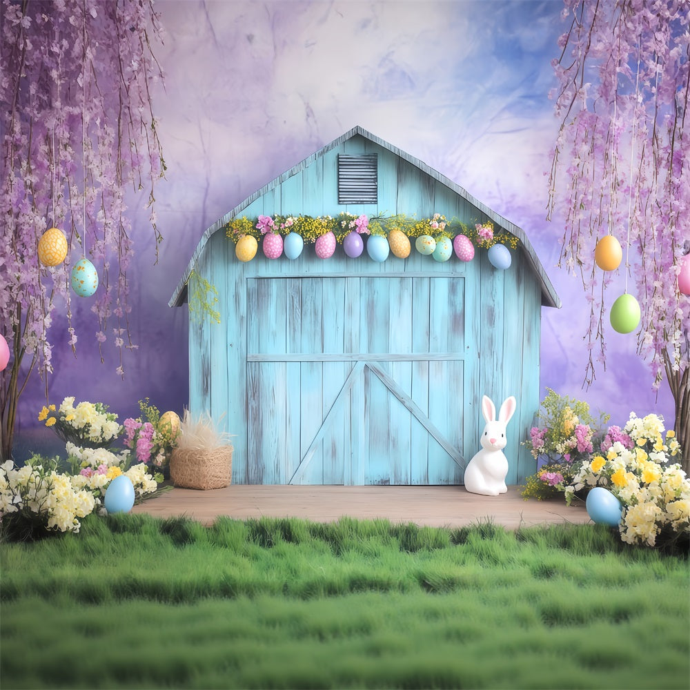 Oster-Hintergrund-Ideen Frühlingsblüten-Dekoration Hase-Hintergrund MRR11-74