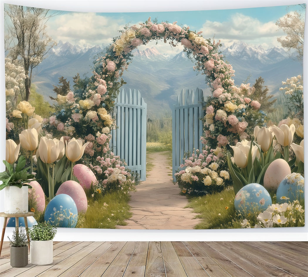 Osterhintergrund Blumengarten Hase Osterfotohintergründe MRR11-83