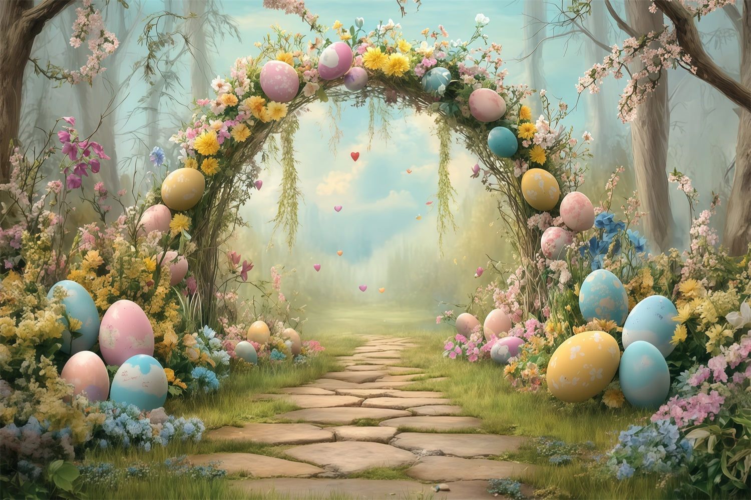 Osterfotohintergrund Waldzelt Hase Osterhintergrund Ideen MRR11-84