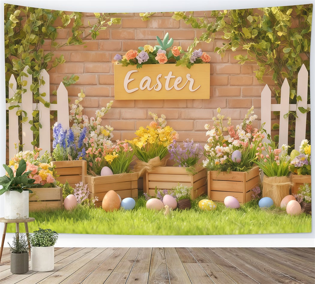 Ostereier-Hintergrund Heller Frühlingshase-Veranda Ideen für Osterhintergründe MRR11-94
