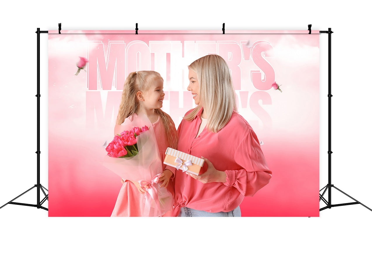 Muttertag Fotokulisse Rosa Rosen Glückseligkeit Individueller Hintergrund MRR3-37