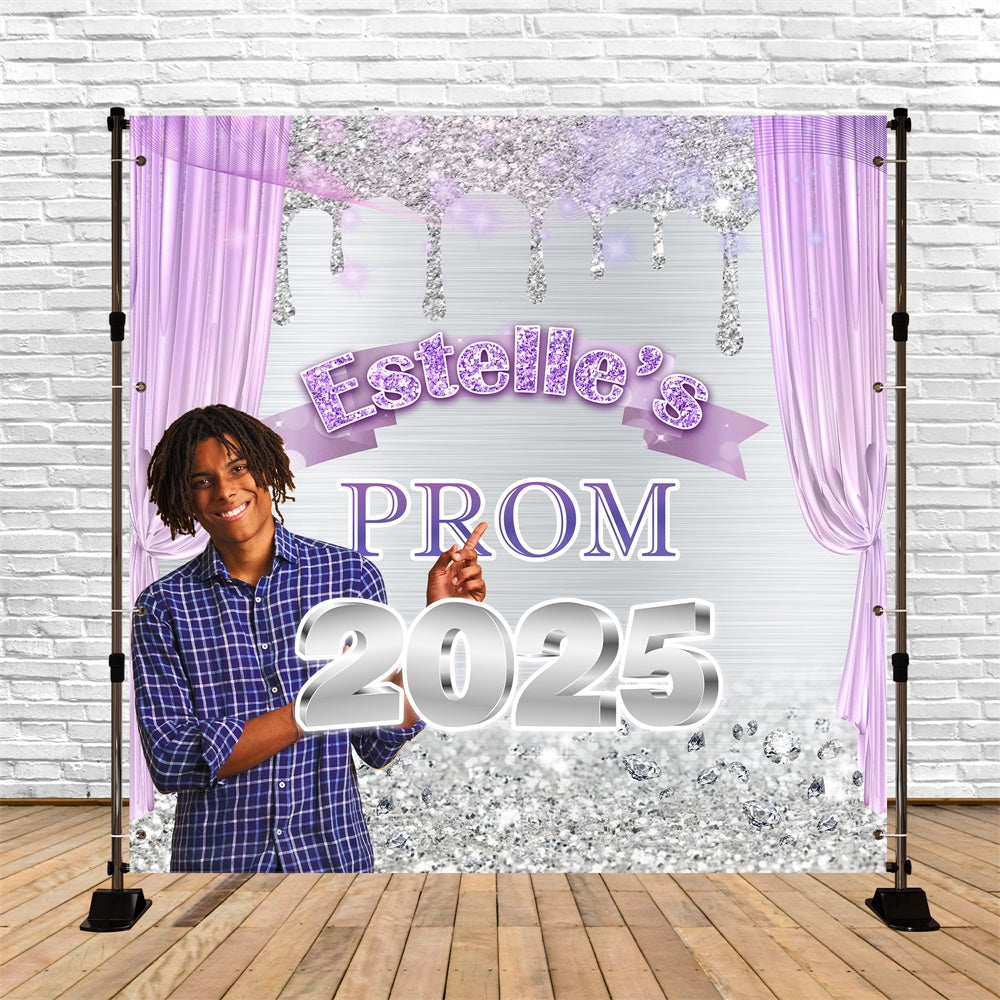 Prom Backdrop Lavish Curtain Sparkle Individuelles Graduation Party Backdrop MRR5-14