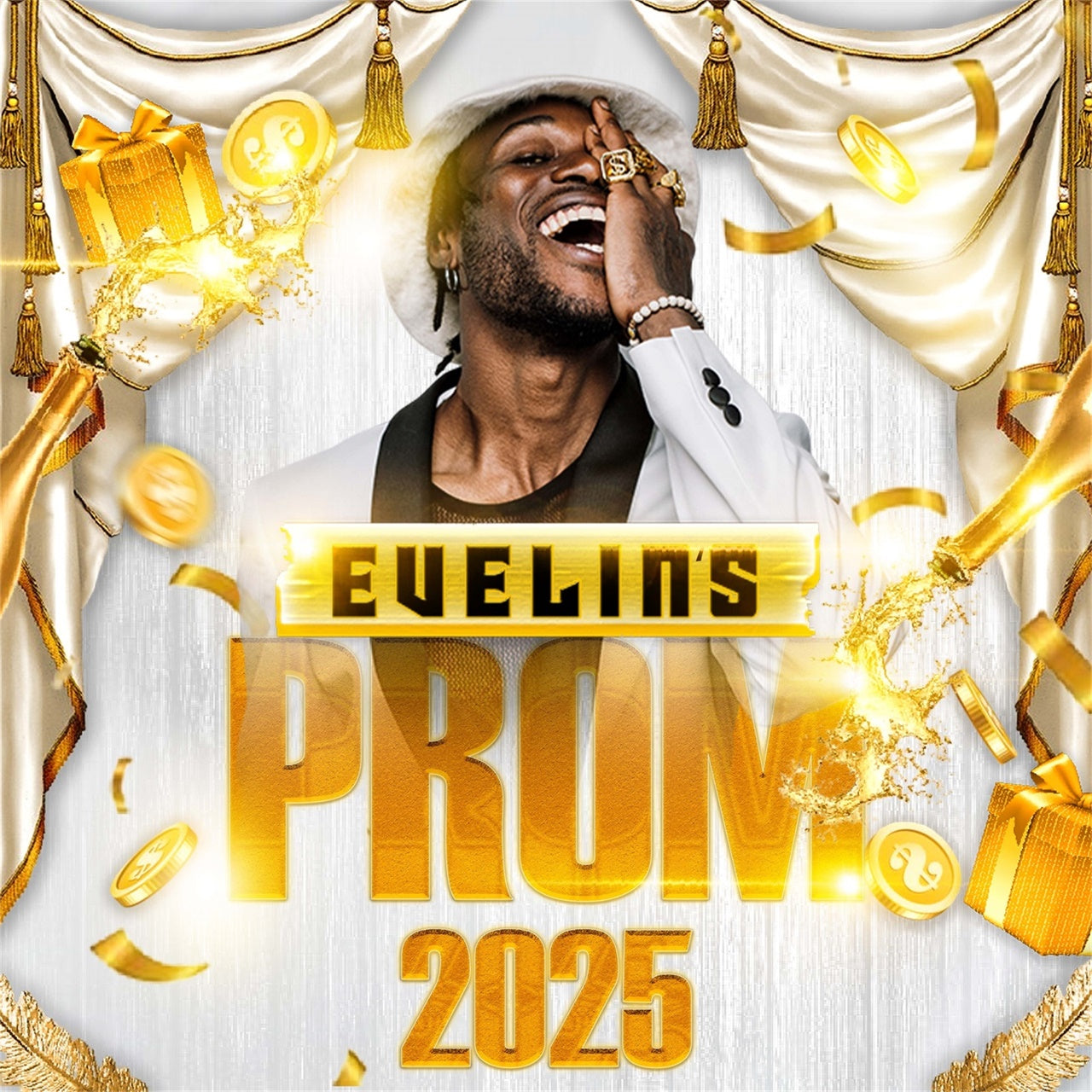 Prom Backdrops Luxus Vorhang Personalisierte Graduation Party Backdrop MRR5-27