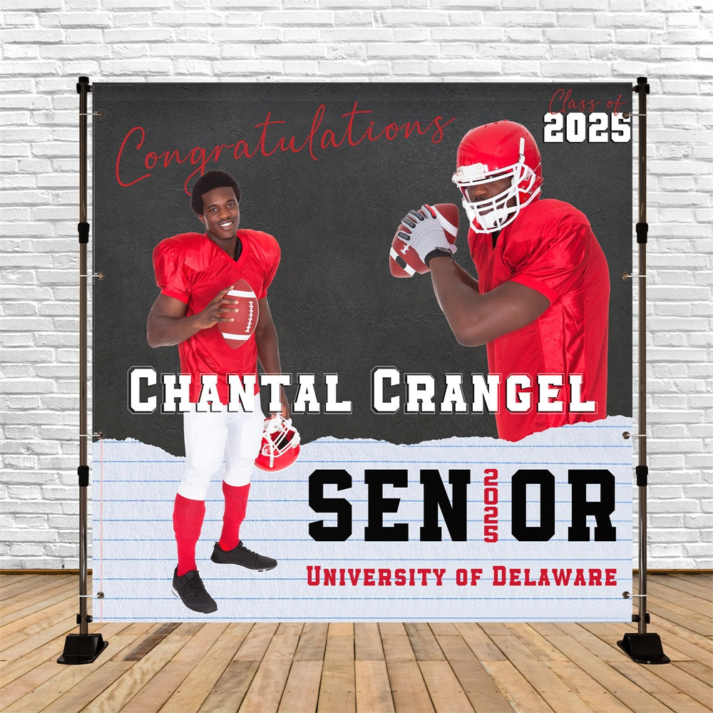 Personalisierte Graduation Backdrop Sport Stolz Graduation Party Backdrop MRR5-5