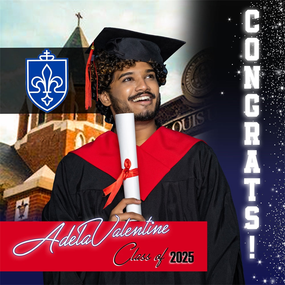 Hintergrund für Abschlussfeier Klassischer College-Stil Individueller Hintergrund für Abschlussfeier MRR5-58