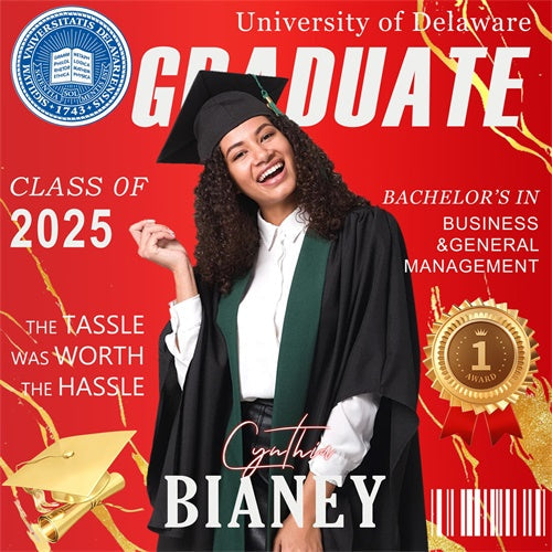 Backdrop Graduation Magazin Cover Customized Party Graduation Backdrop MRR6-18