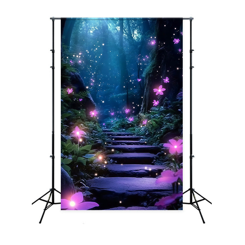 Enchanted Forest Backdrops Dreamy Bloom Steps Foto Hintergrund MRR7-111