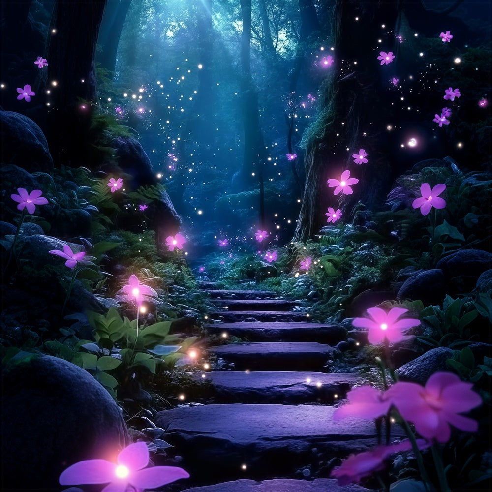 Enchanted Forest Backdrops Dreamy Bloom Steps Foto Hintergrund MRR7-111