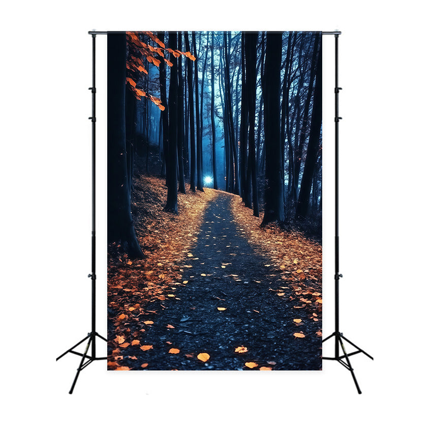 Nacht Wald Foto Hintergrundkulisse Golden Leaf Twilight Backdrop MRR7-113