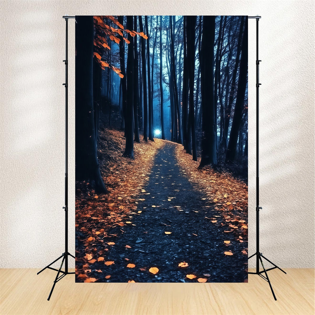 Nacht Wald Foto Hintergrundkulisse Golden Leaf Twilight Backdrop MRR7-113