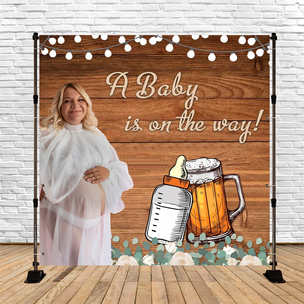Baby Shower Backdrop Ideen Rustikale Bierblüte Custom Backdrop MRR7-19