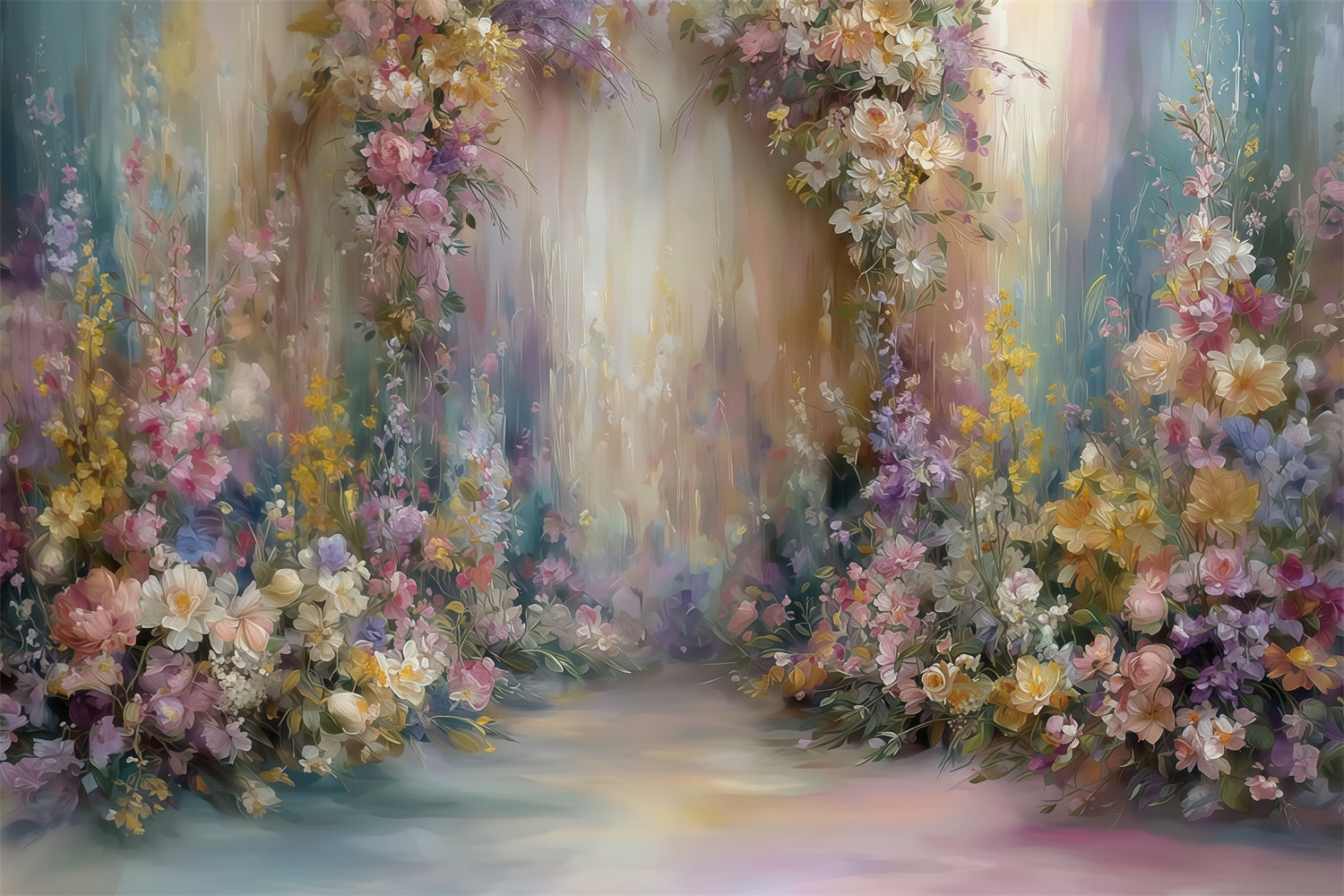 Ölgemälde Fotografie Hintergrund Pastell Floral Hintergrund MRR7-193
