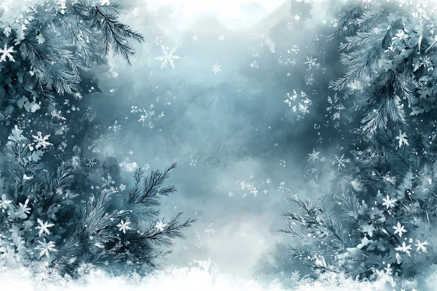 Fine Art Backdrops Winter Frosty Wonderland Stoff Backdrop MRR7-196