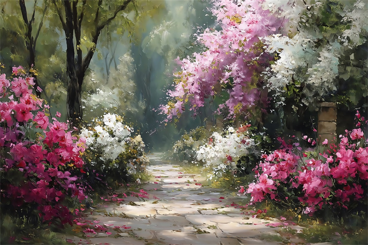 Kunstfotografie Hintergrund Garten Steinweg Hintergrund MRR7-197