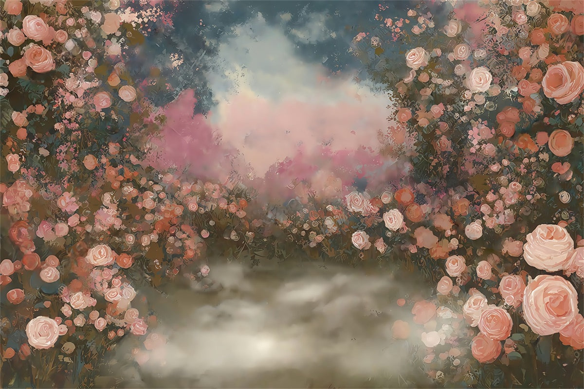 Künstlerische Hintergrundbilder Pastell Rose Flüster Stoff Hintergrundbilder MRR7-199